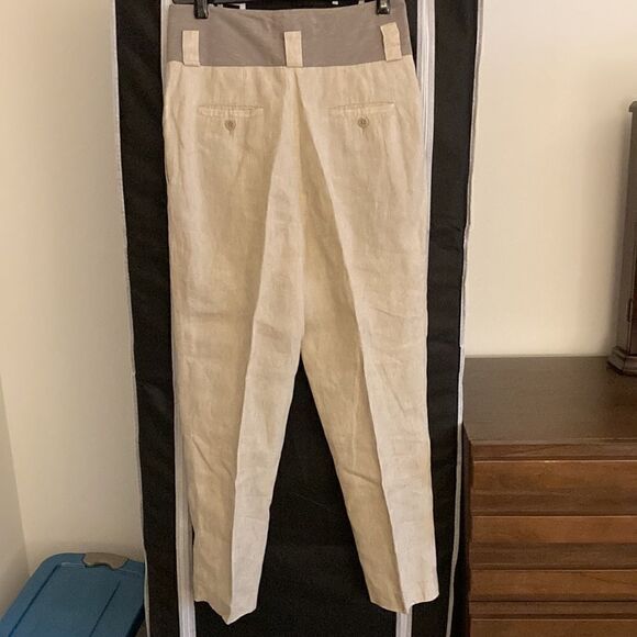 Fabiana Filippi NWOT Knit Waistband Organic Cotton/Linen Pants.  Size 42/6. - Picture 2 of 7